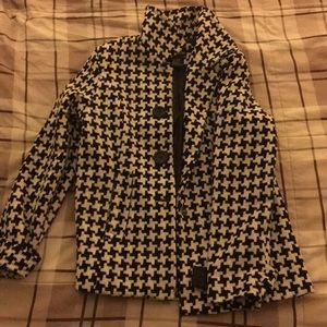 Custom black and white houndstooth jacket